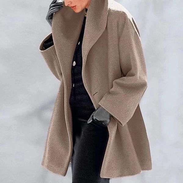 women's wool & blends autumn winter women fashion hooded long cardigan jacket shawl collar buttons solid sleeve warm casual coat outerw, Black
women's wool & blends autumn winter women fashion hooded long cardigan jacket shawl collar buttons solid sleeve warm casual coat outerw, Black