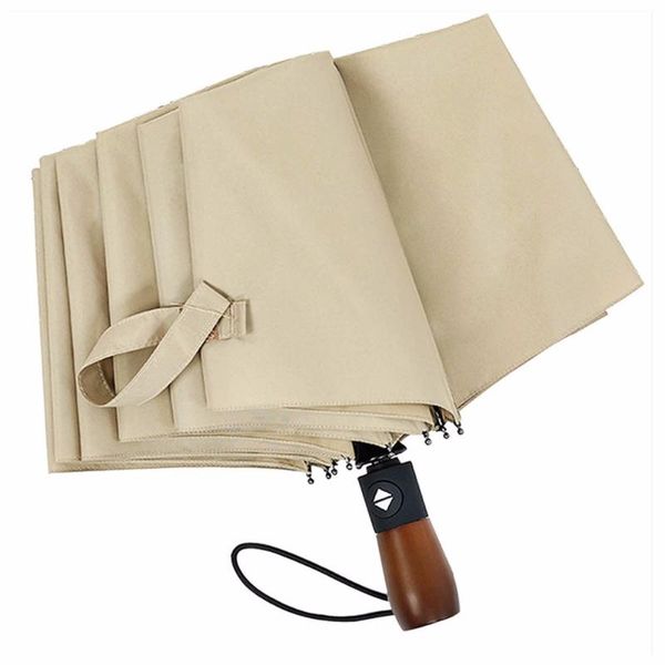 umbrellas creative for men rain sun umbrella women automatic tri-fold folding 10 bone wooden handle business women's sale
umbrellas creative for men rain sun umbrella women automatic tri-fold folding 10 bone wooden handle business women's sale