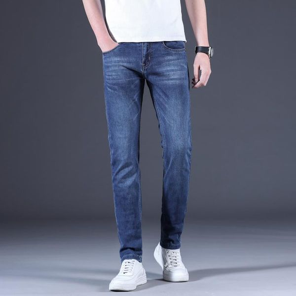 men's jeans mens brand 2021 summer regular fit lightweight stretch solid blue classic straight men pants trousers full length
men's jeans mens brand 2021 summer regular fit lightweight stretch solid blue classic straight men pants trousers full length