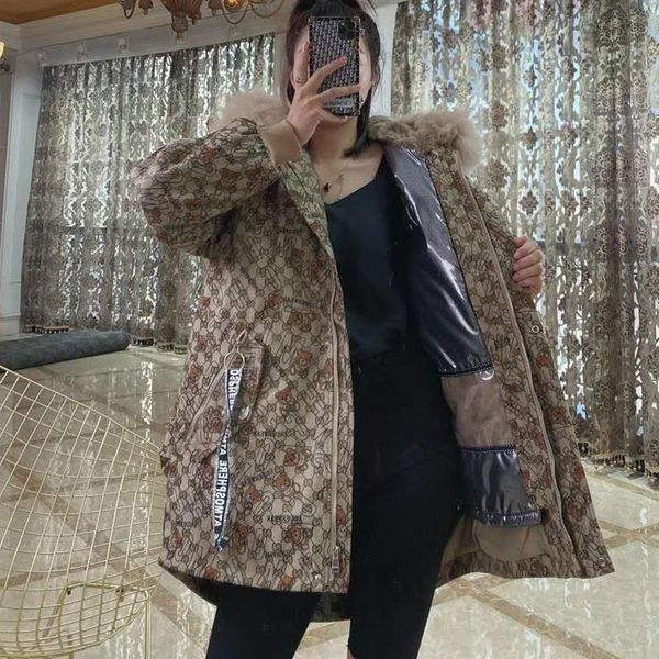 women's fur & faux parka real winter coat women 2021 fashion hooded with collar warm jacket bear pattern linner, Black
women's fur & faux parka real winter coat women 2021 fashion hooded with collar warm jacket bear pattern linner, Black