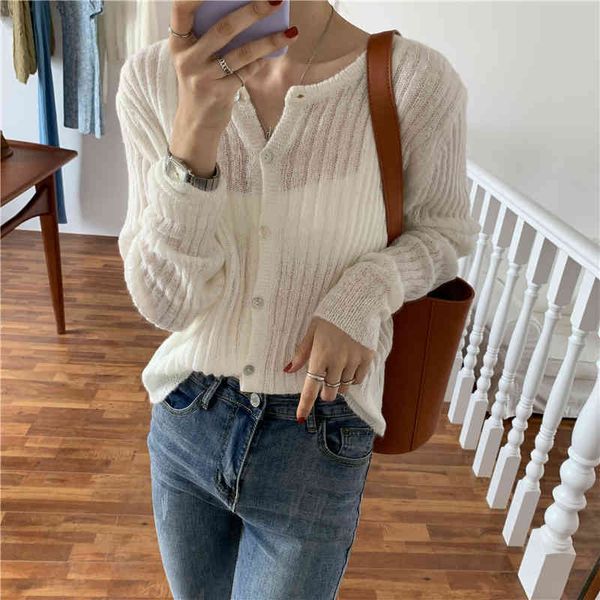 women's knits & tees korean slim sweet brief gentle knitted cardigans coats streetwear 2021 all match chic solid women sweater yasz, White
women's knits & tees korean slim sweet brief gentle knitted cardigans coats streetwear 2021 all match chic solid women sweater yasz, White