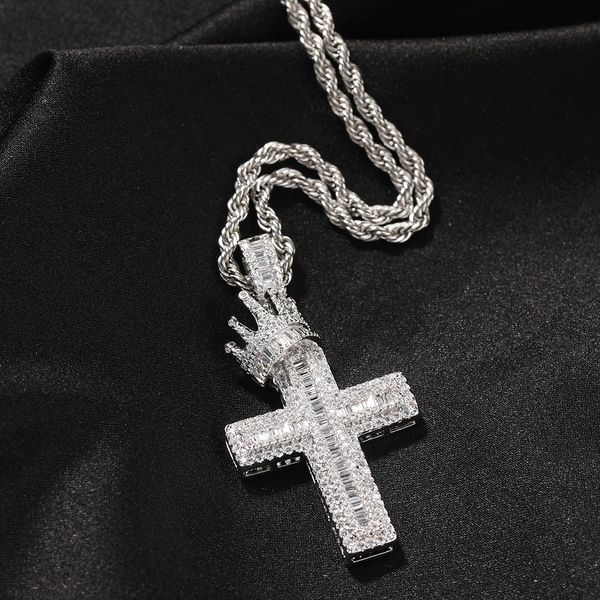 vintage crown cross necklace fashion mens gold necklace hip hop iced out pendant necklaces jewelry, Silver
vintage crown cross necklace fashion mens gold necklace hip hop iced out pendant necklaces jewelry, Silver
