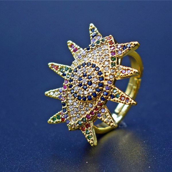 wedding rings exaggerated rainbow cz zircon devil's eye ring women men's jewelry copper gold retro large evil midi bague, Slivery;golden
wedding rings exaggerated rainbow cz zircon devil's eye ring women men's jewelry copper gold retro large evil midi bague, Slivery;golden