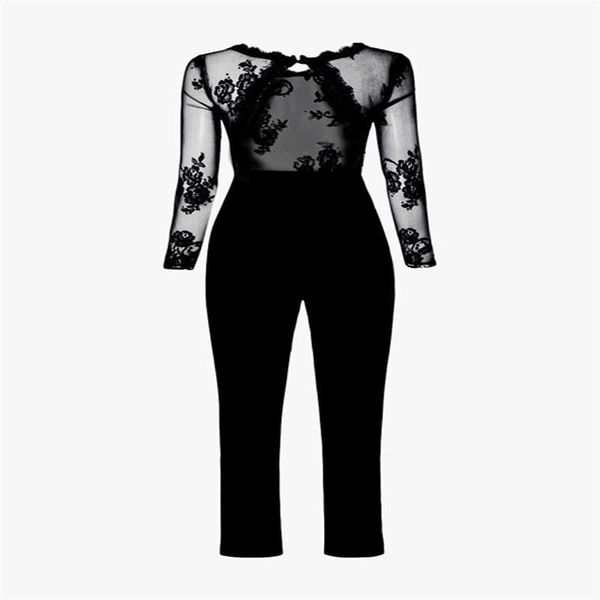women's jumpsuits & rompers black jumpsuit women backless round neck slim lady sheer mesh lace bodycon female plus size, Black;white
women's jumpsuits & rompers black jumpsuit women backless round neck slim lady sheer mesh lace bodycon female plus size, Black;white