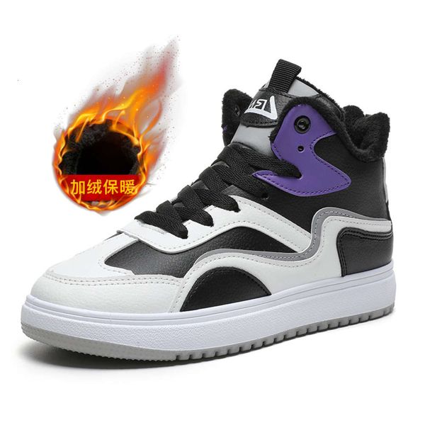 new high plush warm women's casual leather surface outdoor fashion versatile net red student men's small white shoes, Black
new high plush warm women's casual leather surface outdoor fashion versatile net red student men's small white shoes, Black
