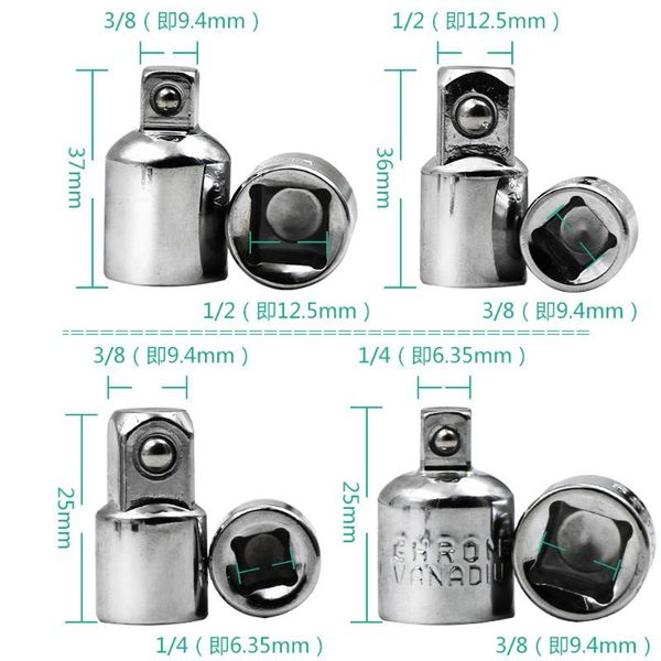 hand tools 4pcs multi-function sleeve adapter household ratchet wrench tool converter 3/8-1/2,1/2-3/8,3/8-1/4,1/4-3/8
hand tools 4pcs multi-function sleeve adapter household ratchet wrench tool converter 3/8-1/2,1/2-3/8,3/8-1/4,1/4-3/8