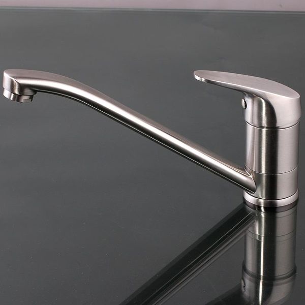 kitchen faucets 360 degree rotate faucet long neck 304 stainless steel brushed surface
kitchen faucets 360 degree rotate faucet long neck 304 stainless steel brushed surface