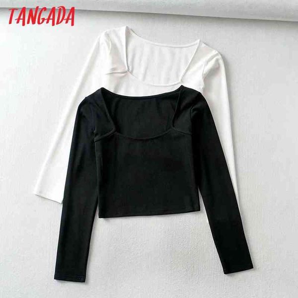 women vintage square collar crop t long sleeve tees ladies casual tee shirt street wear fe07 210416, White
women vintage square collar crop t long sleeve tees ladies casual tee shirt street wear fe07 210416, White