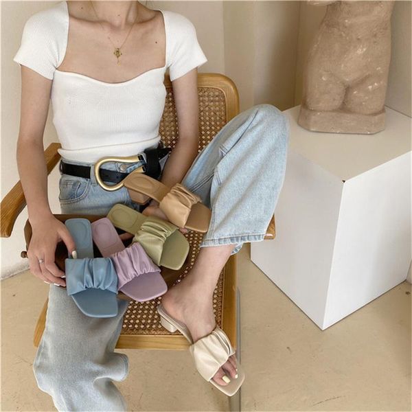 slippers women's shoes 2021 summer style bubble cotton wrinkle word open-toe high heels korean thick heel women, Black
slippers women's shoes 2021 summer style bubble cotton wrinkle word open-toe high heels korean thick heel women, Black