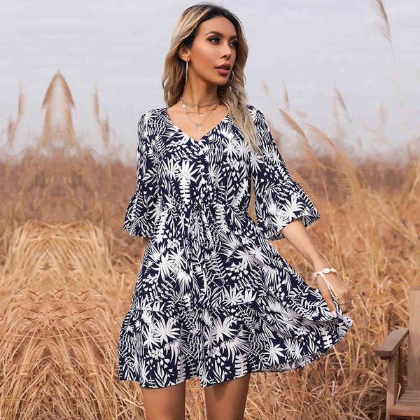 short dresses summer bandage floral women 2021 new holiday style flare sleeve v neck ladies casual mini print es exmr, Black;gray
short dresses summer bandage floral women 2021 new holiday style flare sleeve v neck ladies casual mini print es exmr, Black;gray
