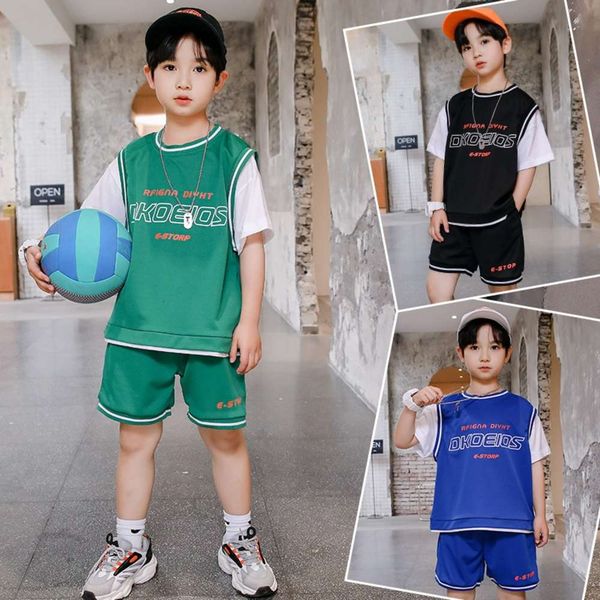 boys' sports suit children's foreign style vest basketball two pieces of fashion for boys' summer vacation, White
boys' sports suit children's foreign style vest basketball two pieces of fashion for boys' summer vacation, White