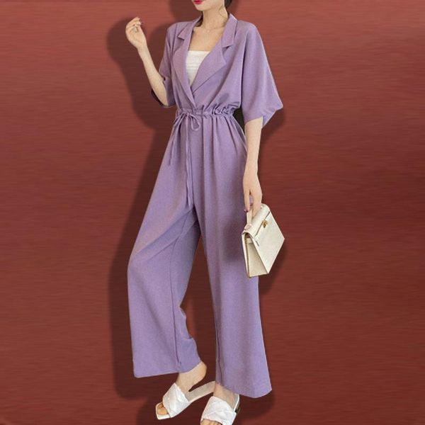 women's jumpsuits & rompers 2021 korean summer jumpsuit women turn down collar short sleeve pocket casual solid overalls combinaison fe, Black;white
women's jumpsuits & rompers 2021 korean summer jumpsuit women turn down collar short sleeve pocket casual solid overalls combinaison fe, Black;white