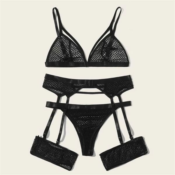 new women lingerie set no steel ring wire lace garter mesh perspective underwear briefs triangle cup bra set, Black;white
new women lingerie set no steel ring wire lace garter mesh perspective underwear briefs triangle cup bra set, Black;white