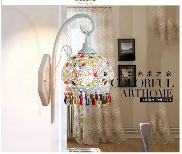 wall lamp tiffany european bedroom color crystal sconce lamparas luminaria e27 110-240v ac 100% d
wall lamp tiffany european bedroom color crystal sconce lamparas luminaria e27 110-240v ac 100% d