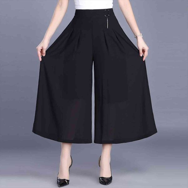 large size black chiffon women capri summer high waist elastic casual loose wide leg 5xl 6xl r352, Black;white
large size black chiffon women capri summer high waist elastic casual loose wide leg 5xl 6xl r352, Black;white