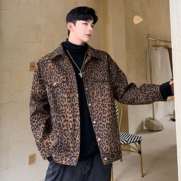 men's jackets men inside outside 2 style wear leopard casual jacket male women vintage streetwear hip hop coat outerwear 8ms4, Black;brown
men's jackets men inside outside 2 style wear leopard casual jacket male women vintage streetwear hip hop coat outerwear 8ms4, Black;brown