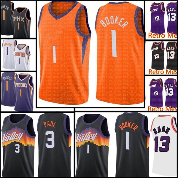 men devin 1 booker jersey chris 3 paul jerseys steve 13 nash retro mesh basketball s-xxl orange black purple white embroidery logos, Black;red
men devin 1 booker jersey chris 3 paul jerseys steve 13 nash retro mesh basketball s-xxl orange black purple white embroidery logos, Black;red