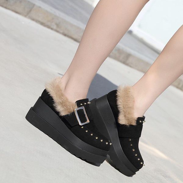 slippers casual shoes flock rivet slipers women platform low on a wedge beige heeled sandals fur flip flops pointed toe luxury, Black
slippers casual shoes flock rivet slipers women platform low on a wedge beige heeled sandals fur flip flops pointed toe luxury, Black