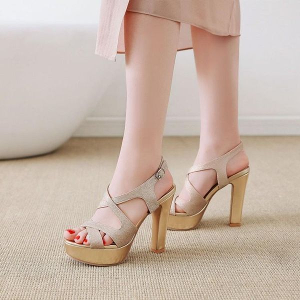 big size high heels sandals women shoes woman summer ladies coarseheeled waterproof platform with buckled, Black
big size high heels sandals women shoes woman summer ladies coarseheeled waterproof platform with buckled, Black