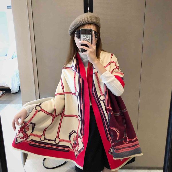 street carriage imitation cashmere scarf women's and new warm thickened double-sided fashion shawl bib, Blue;gray
street carriage imitation cashmere scarf women's and new warm thickened double-sided fashion shawl bib, Blue;gray