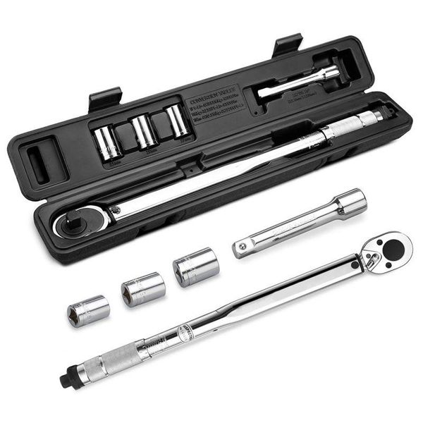 professional hand tool sets 1/2-inch drive click torque wrench (10-150 ft-lbs.or 13.6-203.5 nm) 24-tooth dual scale alloy steel
professional hand tool sets 1/2-inch drive click torque wrench (10-150 ft-lbs.or 13.6-203.5 nm) 24-tooth dual scale alloy steel