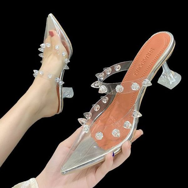 women sandals 2022 summer transparent slip-on high heels sewing pointed toe peep toe summer shoes fashion strange style, Black
women sandals 2022 summer transparent slip-on high heels sewing pointed toe peep toe summer shoes fashion strange style, Black