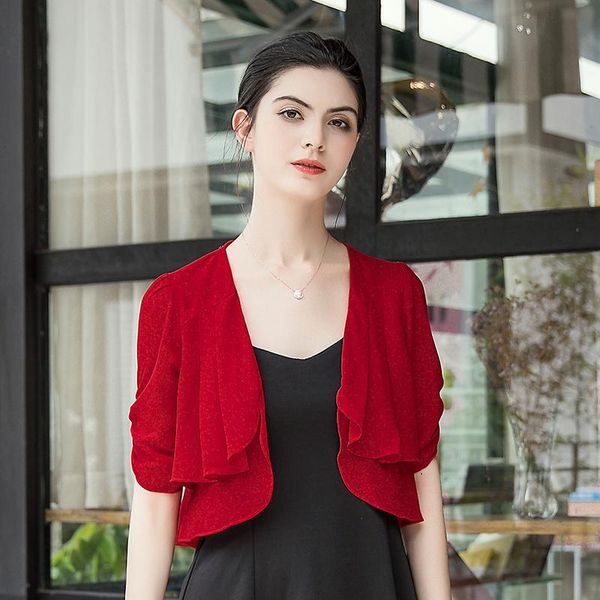 wraps & jackets girl ruffed sleeves open front bolero women wedding cape shrug shawl chiffon cardigan bridal bridesmaid dress cover up, White
wraps & jackets girl ruffed sleeves open front bolero women wedding cape shrug shawl chiffon cardigan bridal bridesmaid dress cover up, White