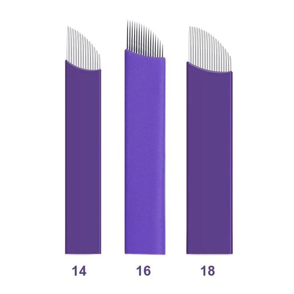 tattoo needles 100pcs disposable purple semi-permanent microblading shading blades 14/16/18 pins fog eyebrow & lips needle
tattoo needles 100pcs disposable purple semi-permanent microblading shading blades 14/16/18 pins fog eyebrow & lips needle