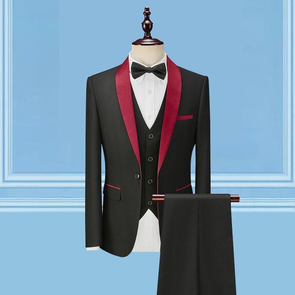 men's suits & blazers dress suit for men 3 piece set luxury tuxedo wedding male blazer fashion style skinny modern costume coat pants d, White;black
men's suits & blazers dress suit for men 3 piece set luxury tuxedo wedding male blazer fashion style skinny modern costume coat pants d, White;black