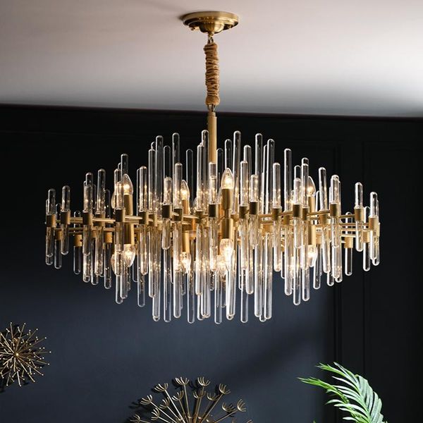 pendant lamps modern gold led lights crystal tubes lamp living room decor hanging light drop suspension luminaire
pendant lamps modern gold led lights crystal tubes lamp living room decor hanging light drop suspension luminaire