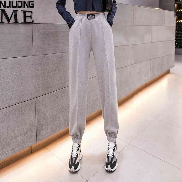 autumn casual straight pants women's elastic high waist loose solid patchwork tie feet harlan ankle-length lady 210514, Black;white
autumn casual straight pants women's elastic high waist loose solid patchwork tie feet harlan ankle-length lady 210514, Black;white