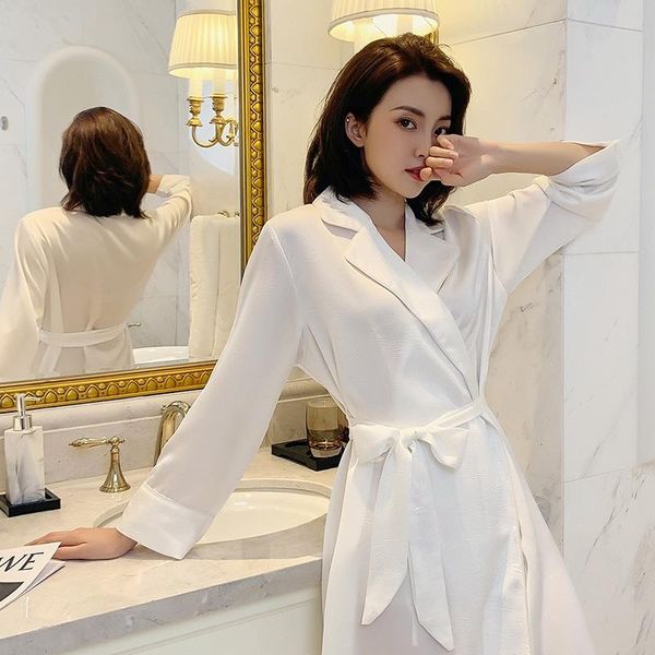 women's sleepwear fzslcyiyi women silk satin wedding bride bridesmaid robe kimono feminino peignoir femme solid color lapel female bath, Black;red
women's sleepwear fzslcyiyi women silk satin wedding bride bridesmaid robe kimono feminino peignoir femme solid color lapel female bath, Black;red