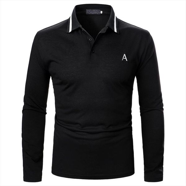 design embroidery solid color mens polos shirt fashion turn down collar long sleeve shirts casual streetwear, White;black
design embroidery solid color mens polos shirt fashion turn down collar long sleeve shirts casual streetwear, White;black