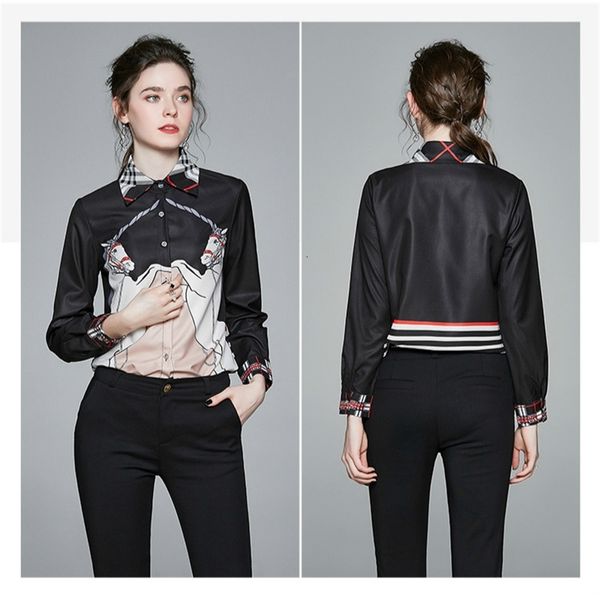 new 2020 fashion designer elegant shirts women runway long sleeve lapel neck casual ladies button shirt blouses printed office shirts, White
new 2020 fashion designer elegant shirts women runway long sleeve lapel neck casual ladies button shirt blouses printed office shirts, White
