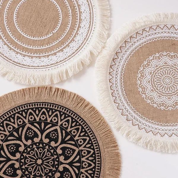 table cloth tassel round cotton and linen weave dish plate mat dining pad eco-friendly placemat tablecloth bowl decoration
table cloth tassel round cotton and linen weave dish plate mat dining pad eco-friendly placemat tablecloth bowl decoration