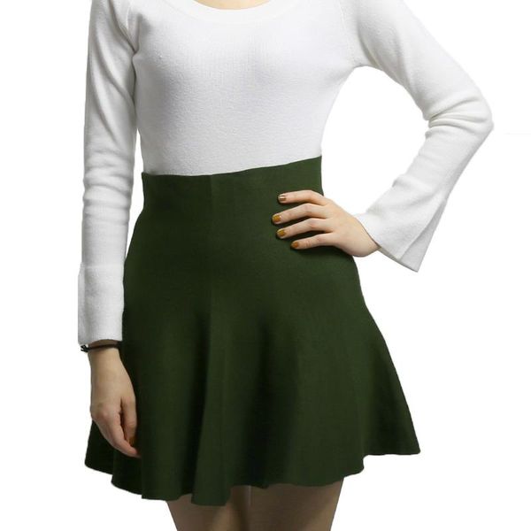 skirts women pleated fashion wool knitted elastic high waist korean ladies solid color mini skirt jupe femme faldas, Black 
skirts women pleated fashion wool knitted elastic high waist korean ladies solid color mini skirt jupe femme faldas, Black