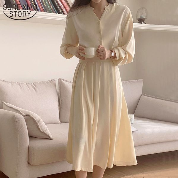 solid cotton v-neck slim dress korean elegant and gentle spring women for casual office lady vestido 14150 210508, Black;gray 
solid cotton v-neck slim dress korean elegant and gentle spring women for casual office lady vestido 14150 210508, Black;gray