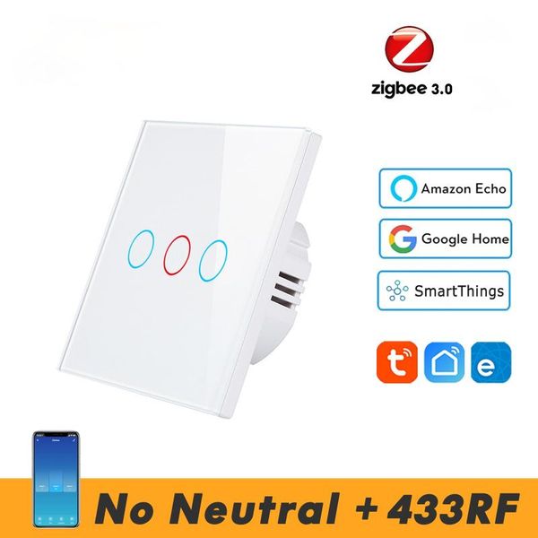 smart home control zigbee wifi wall light switch no neutral 433 rf, support tuya smartthings hub zigbee2mqalexa google
smart home control zigbee wifi wall light switch no neutral 433 rf, support tuya smartthings hub zigbee2mqalexa google