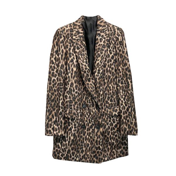 women's suits & blazers retro leopard jacquard blazer women 2021 autumn long suit double breasted coat mujer, White;black
women's suits & blazers retro leopard jacquard blazer women 2021 autumn long suit double breasted coat mujer, White;black