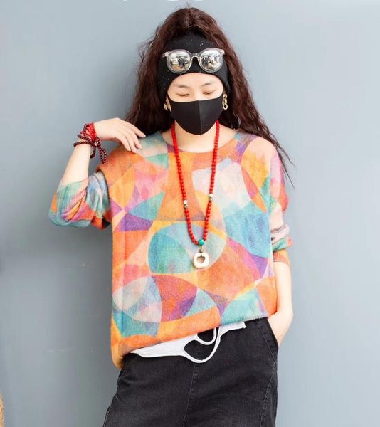 women's sweaters vintage geometric sweater women print pullovers full sleeve o-neck collar spliced fashion wild knitted female, White;black
women's sweaters vintage geometric sweater women print pullovers full sleeve o-neck collar spliced fashion wild knitted female, White;black