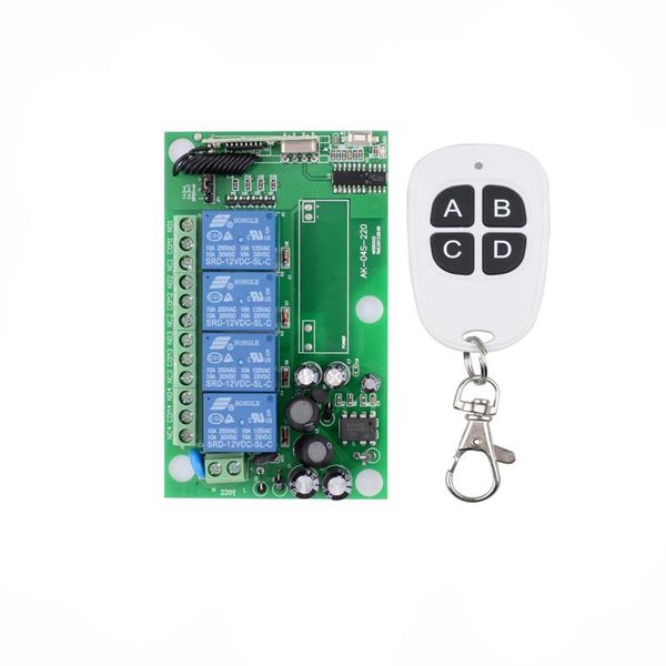 smart home control ac 110v 4ch wireless lights switch learn code remote relay switches 85v-250v 220v 433mhz transmitter receiver
smart home control ac 110v 4ch wireless lights switch learn code remote relay switches 85v-250v 220v 433mhz transmitter receiver