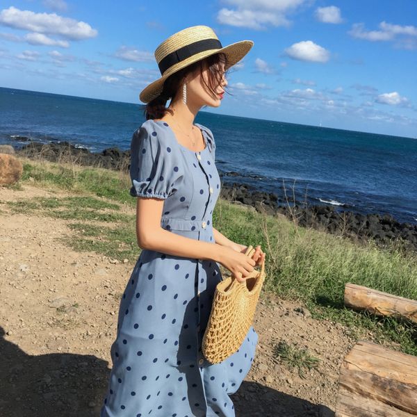 dresses french yamamoto hepburn temperament long small fresh women's summer skirt medium length wave dot chiffon dress, Black;gray
dresses french yamamoto hepburn temperament long small fresh women's summer skirt medium length wave dot chiffon dress, Black;gray