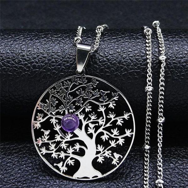 pendant necklaces stainless steel purple crystal tree of life chain men/women silver color jewelry acier inoxydable n3097s04
pendant necklaces stainless steel purple crystal tree of life chain men/women silver color jewelry acier inoxydable n3097s04