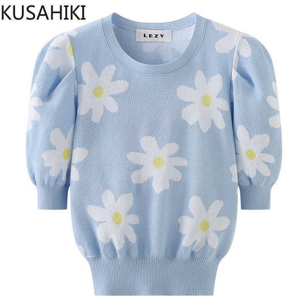 kusahiki summer thin pullover knitwear korean flower jacquard women jumpers causal puff sleeve o-neck knitted 6j244 210602, White
kusahiki summer thin pullover knitwear korean flower jacquard women jumpers causal puff sleeve o-neck knitted 6j244 210602, White
