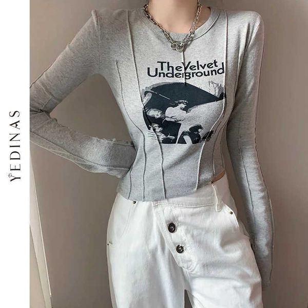 yedinas casual slim t-shirt for women crop print female korean fashion clothing grunge letters y2k 210527, White
yedinas casual slim t-shirt for women crop print female korean fashion clothing grunge letters y2k 210527, White