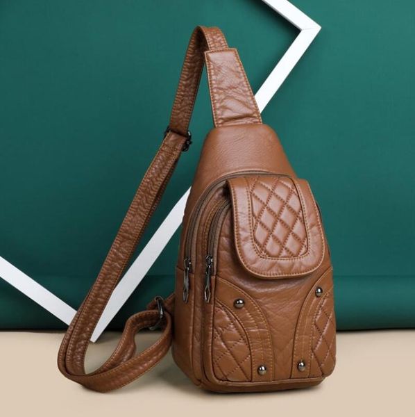 backpack retro pu soft leather female chest bag 2021 back pack crossbody shoulder fashion ladies diagonal backpacks
backpack retro pu soft leather female chest bag 2021 back pack crossbody shoulder fashion ladies diagonal backpacks