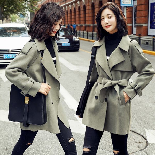 women's jackets double-sided wool coat slim mid-length women autumn winter cashmere double breasted outerwear belt jacket female b, Black;brown
women's jackets double-sided wool coat slim mid-length women autumn winter cashmere double breasted outerwear belt jacket female b, Black;brown