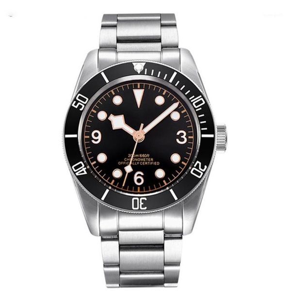 wristwatches 41mm stainless steel mechanical wrist watch sapphire glass waterproof men's band, Slivery;brown
wristwatches 41mm stainless steel mechanical wrist watch sapphire glass waterproof men's band, Slivery;brown