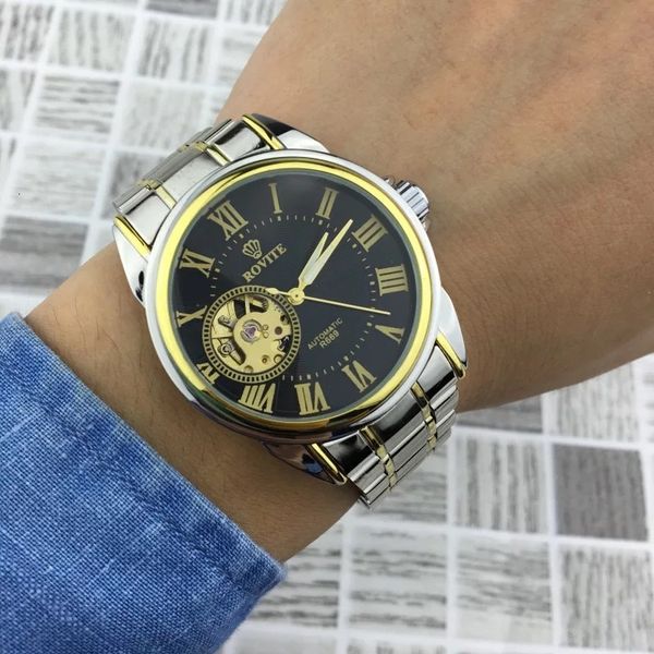 automatic mechanical watch korean business hollow out men's waterproof gift watch, Slivery;brown
automatic mechanical watch korean business hollow out men's waterproof gift watch, Slivery;brown