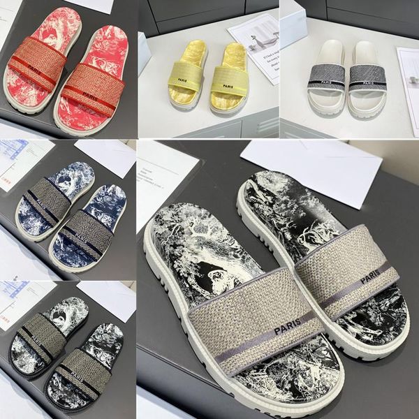 luxury women slides designer womens slippers summer ladies girls flats sandals loafers platform thick sole flower embroidery with letter siz, Black
luxury women slides designer womens slippers summer ladies girls flats sandals loafers platform thick sole flower embroidery with letter siz, Black